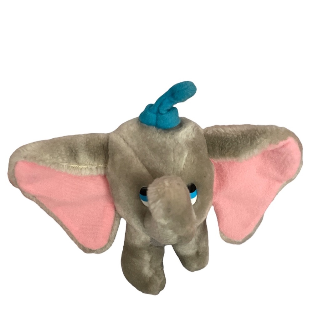 VINTAGE 1980's  Walt DISNEY World 7" DUMBO Stuffed Plush Animal